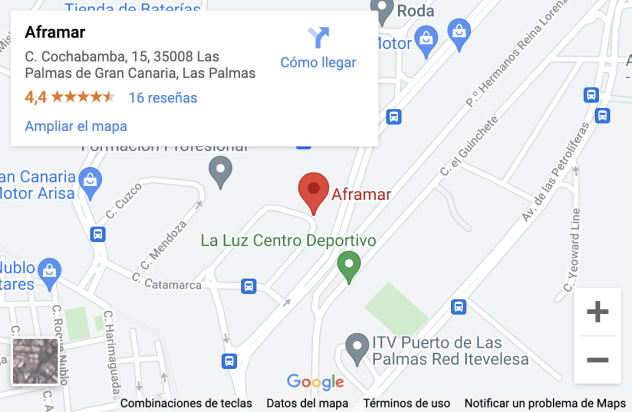 Ubicación Aframar Las Palmas